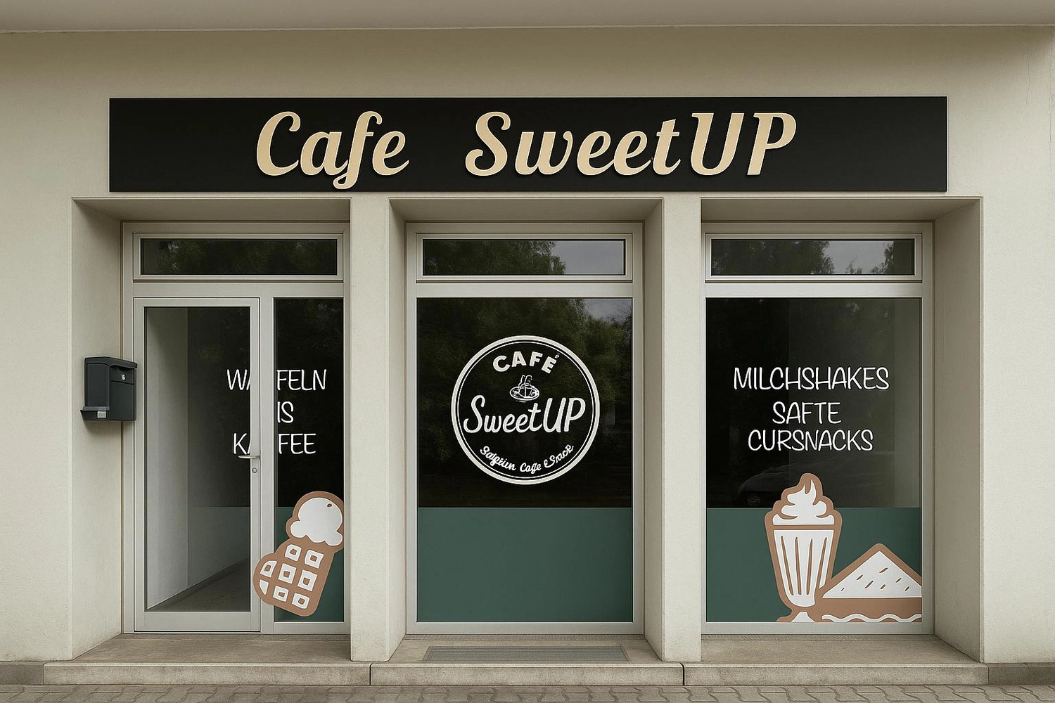 Cafe Eis Waffeln